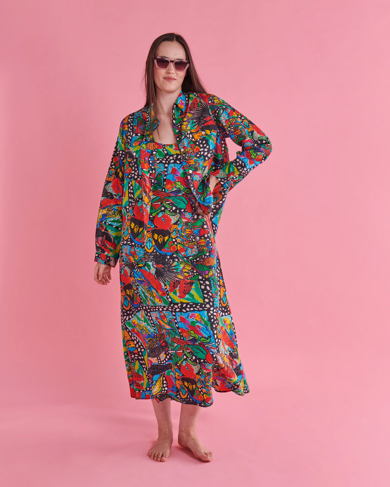 Kip&Co x Jenny Kee Parrots & Cockatoos Silk Shirt