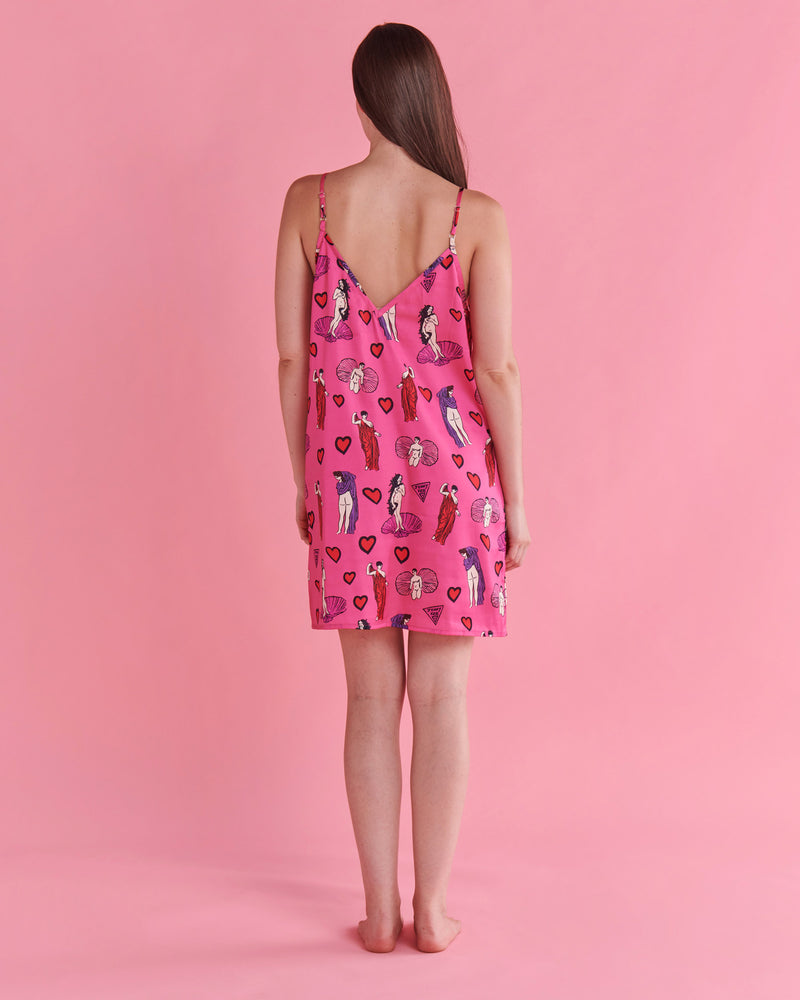 Kip&Co x Jenny Kee Pretty In Pink Eco Satin Cami Nightie