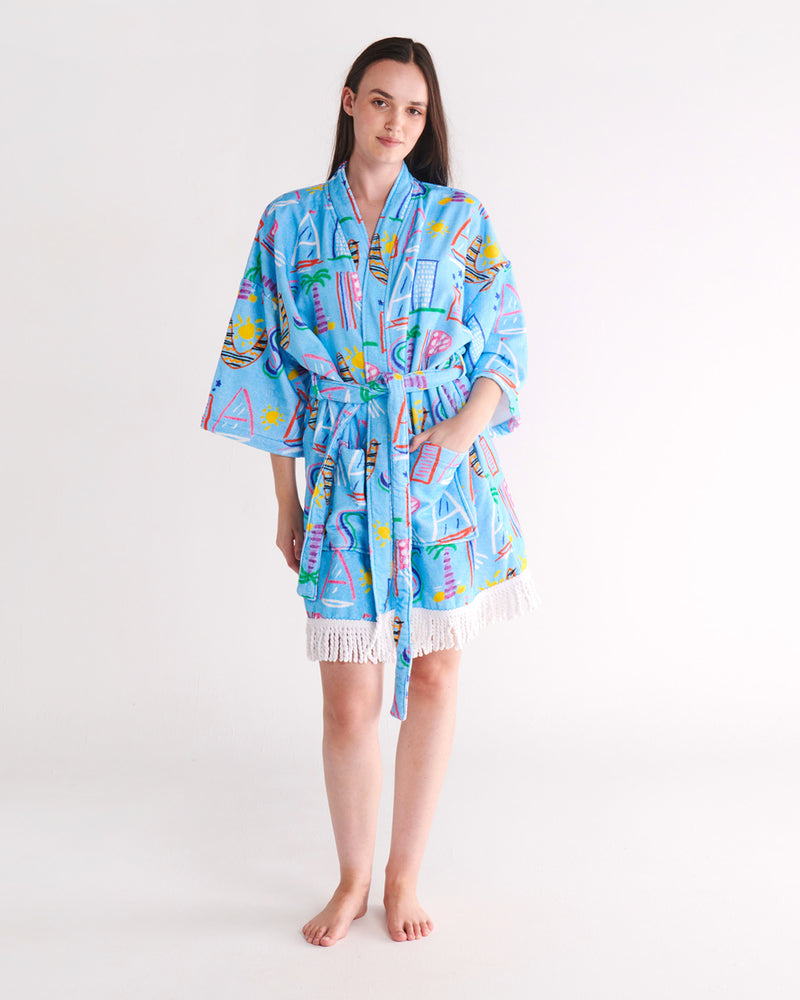 Kip&Co x Ken Done Australia Mate Terry Mini Robe
