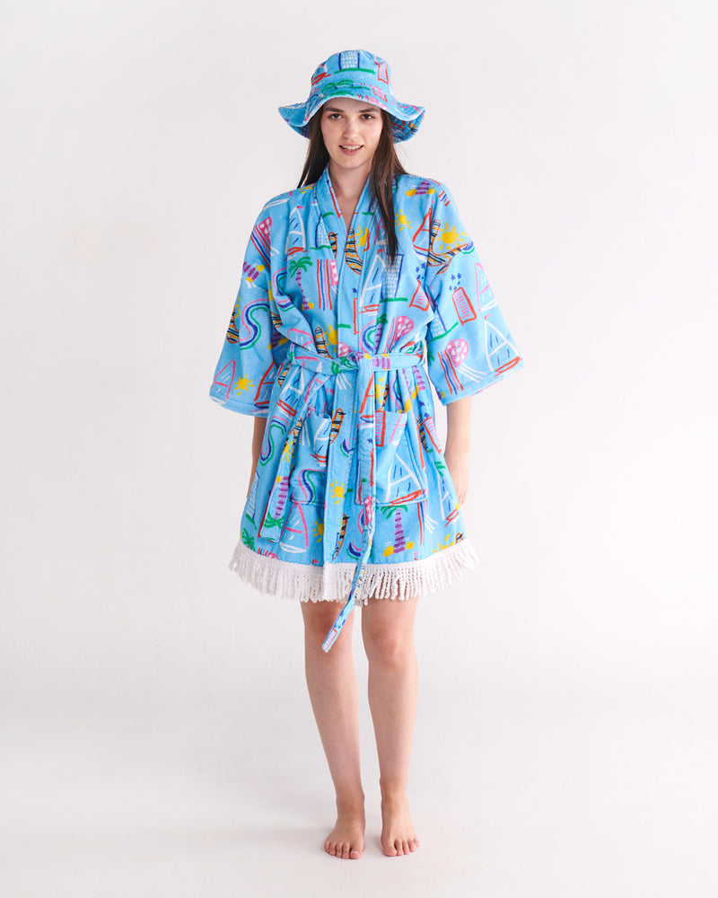 Kip&Co x Ken Done Australia Mate Terry Mini Robe