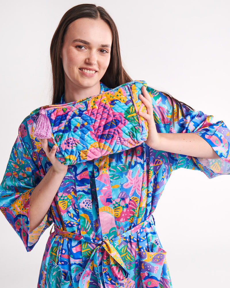 Kip&Co x Ken Done Reef Garden Eco Satin Robe