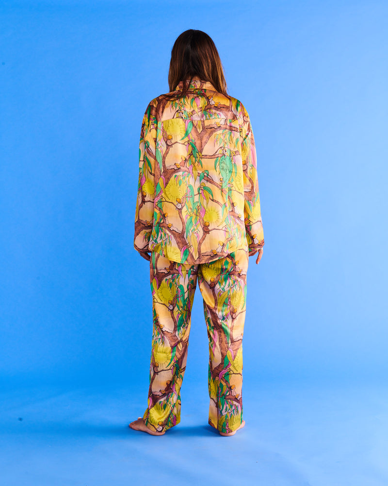 Kip&Co x May Gibbs Sunrise Delight Eco Satin Long Sleeve Shirt & Pant Pyjama Set