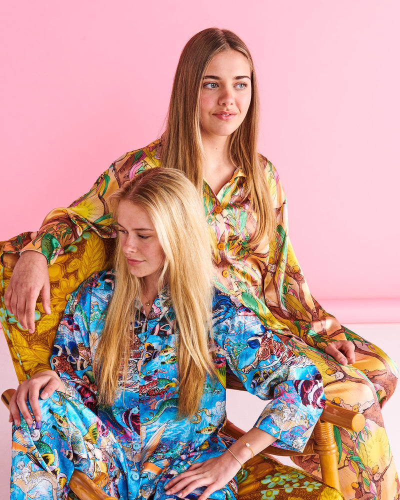 Kip&Co x May Gibbs Waterworld Eco Satin Teen Long Sleeve Shirt & Pant Pyjama Set