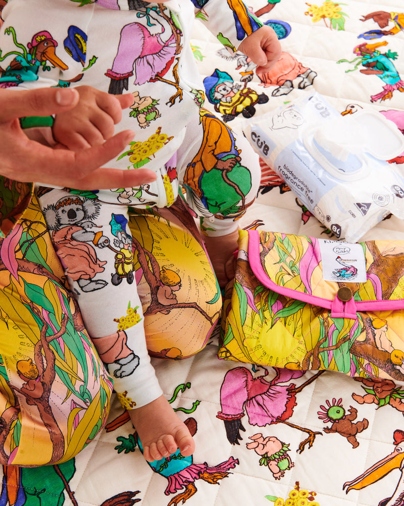 Kip&Co x May Gibbs Out and About Organic Long Sleeve Zip Romper