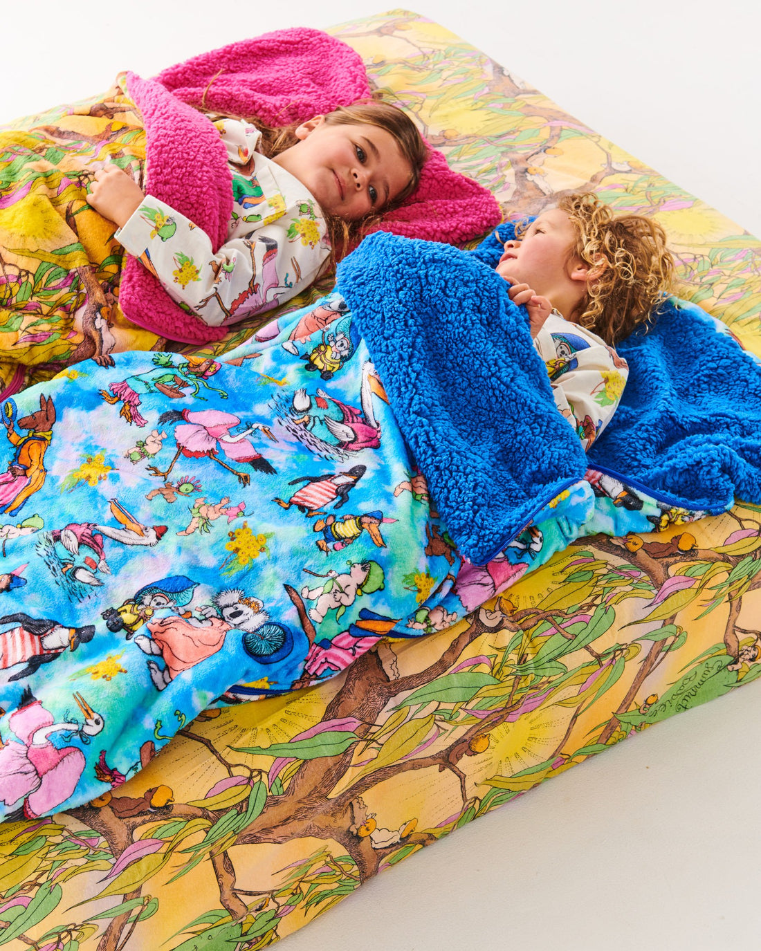 Kip&Co x May Gibbs Out and About Sherpa Kids Sleeping Bag