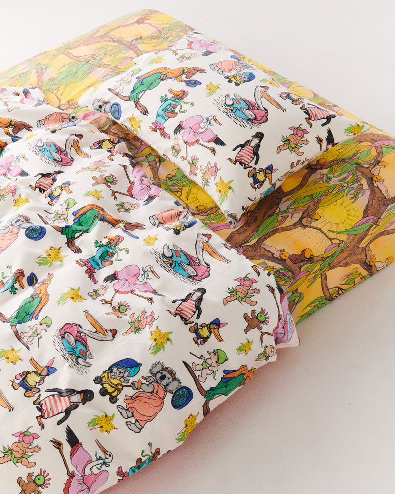 Kip&Co x May Gibbs Out and About Flannelette Quilt Cover