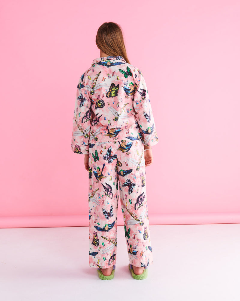 Kip&Co x May Gibbs Fly Baby Flannelette Teen Long Sleeve Shirt & Pant Pyjama Set
