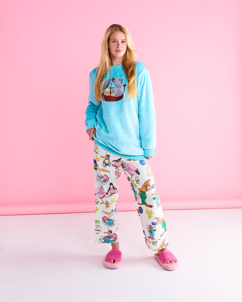 Kip&Co x May Gibbs Out and About Flannelette Teen Long Sleeve Shirt & Pant Pyjama Set