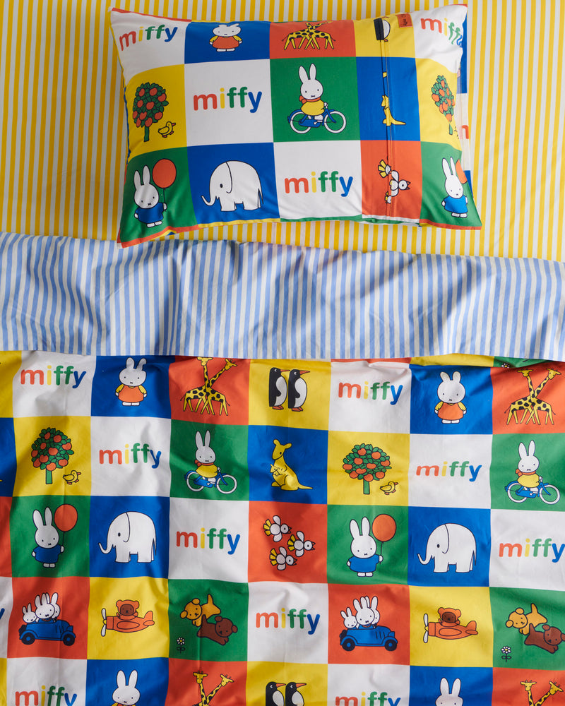Kip&Co x Miffy Miffy's Adventures Organic Cotton Pillowcase