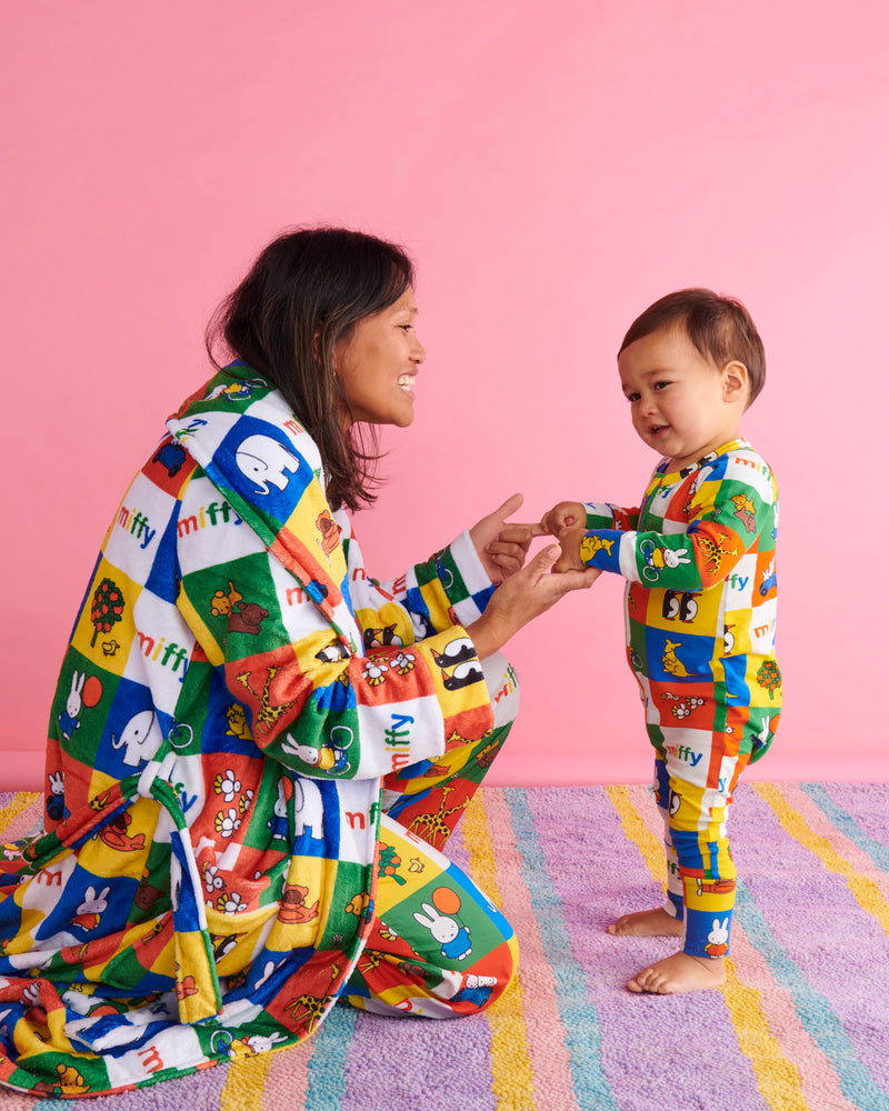 Kip&Co x Miffy Miffy's Adventures Adult Organic Cotton Short Sleeve Shirt & Pant Pyjama Set