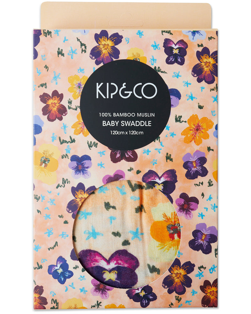 Pansy Bamboo Swaddle