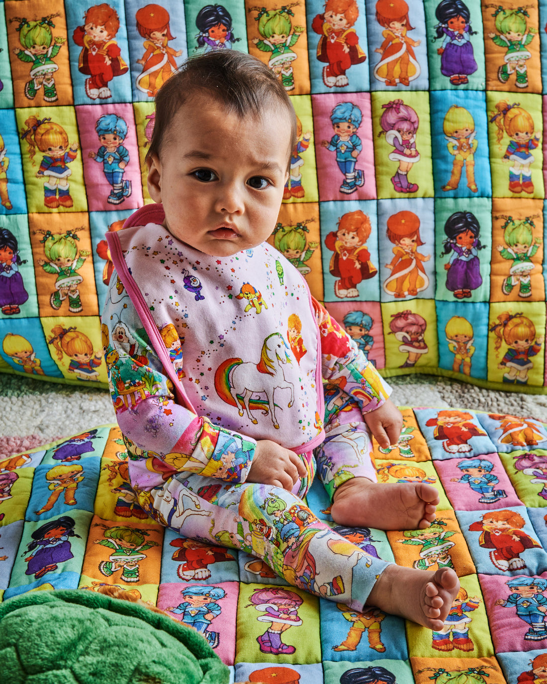 Kip&Co x Rainbow Brite Star Shower Organic Cotton Bib