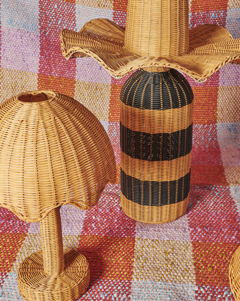 Charlie's Stripes Rattan Lamp