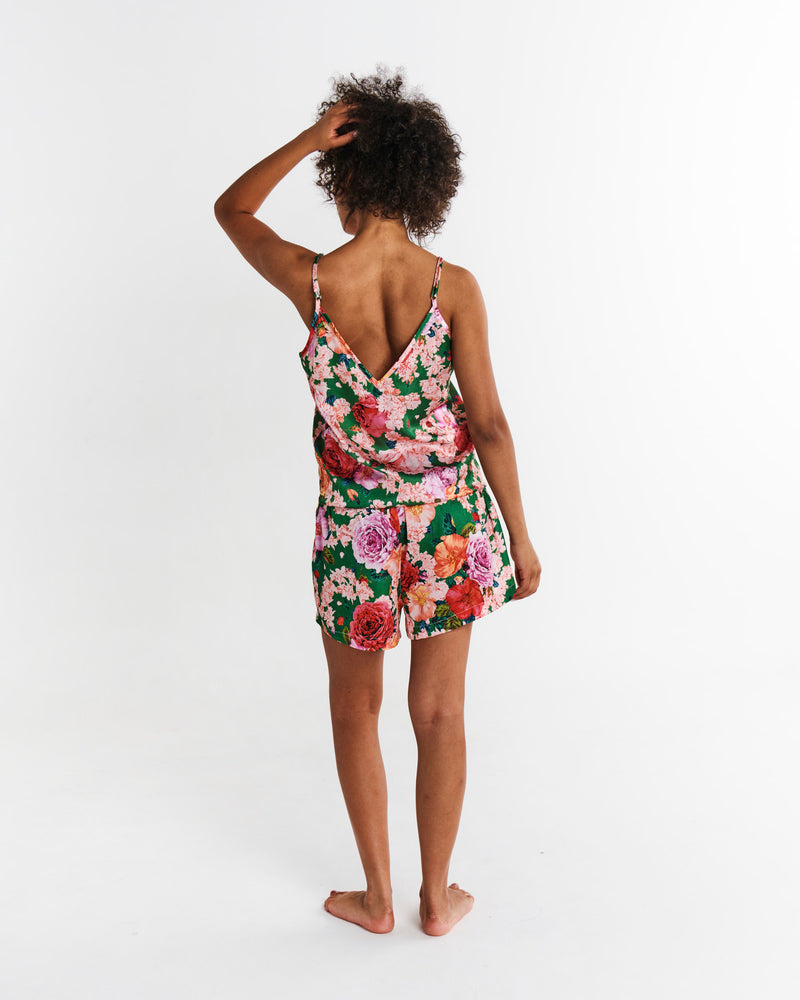 Rose Garden Eco Satin Shorts & Cami Pyjama Set