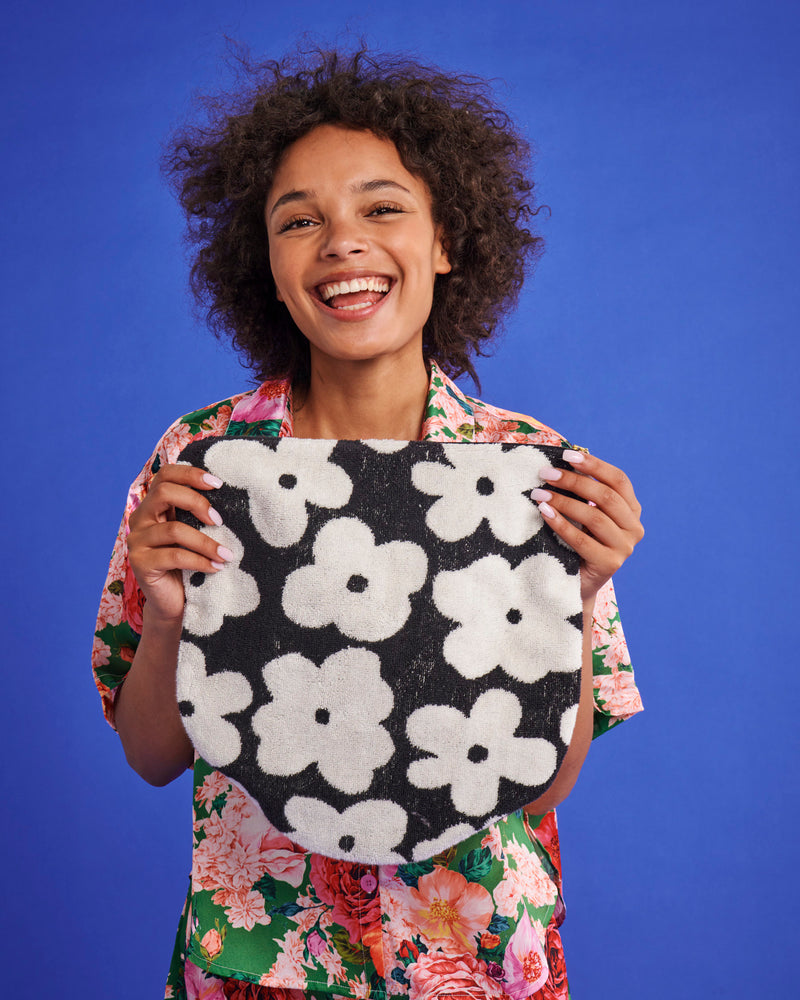 Flower Face Terry Toiletry Pouch