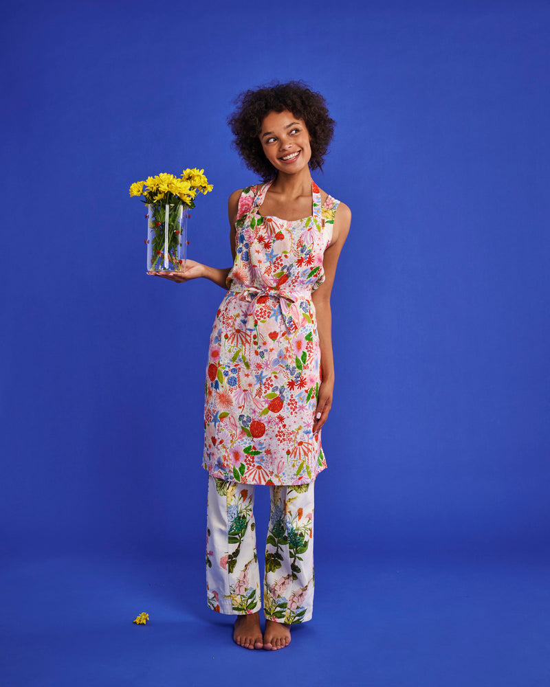 Meandering Meadow Linen Apron