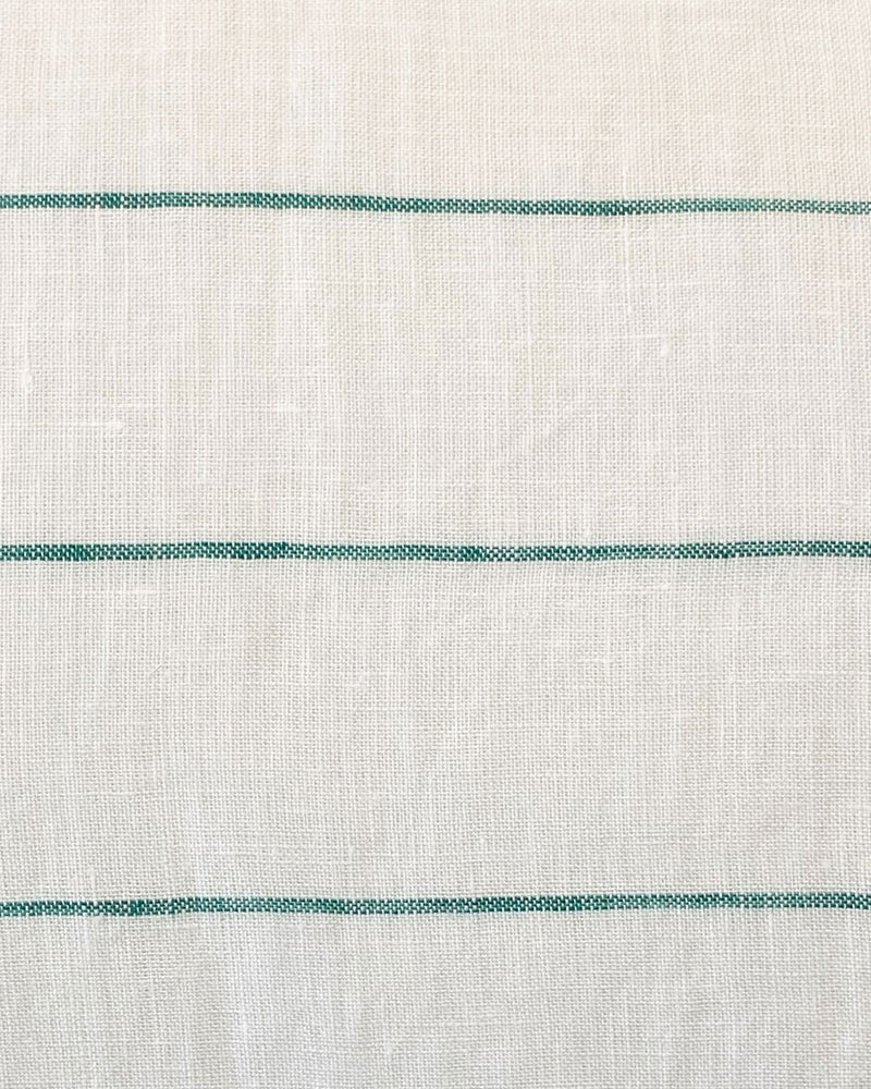 Minty Stripe Linen Fitted Sheet