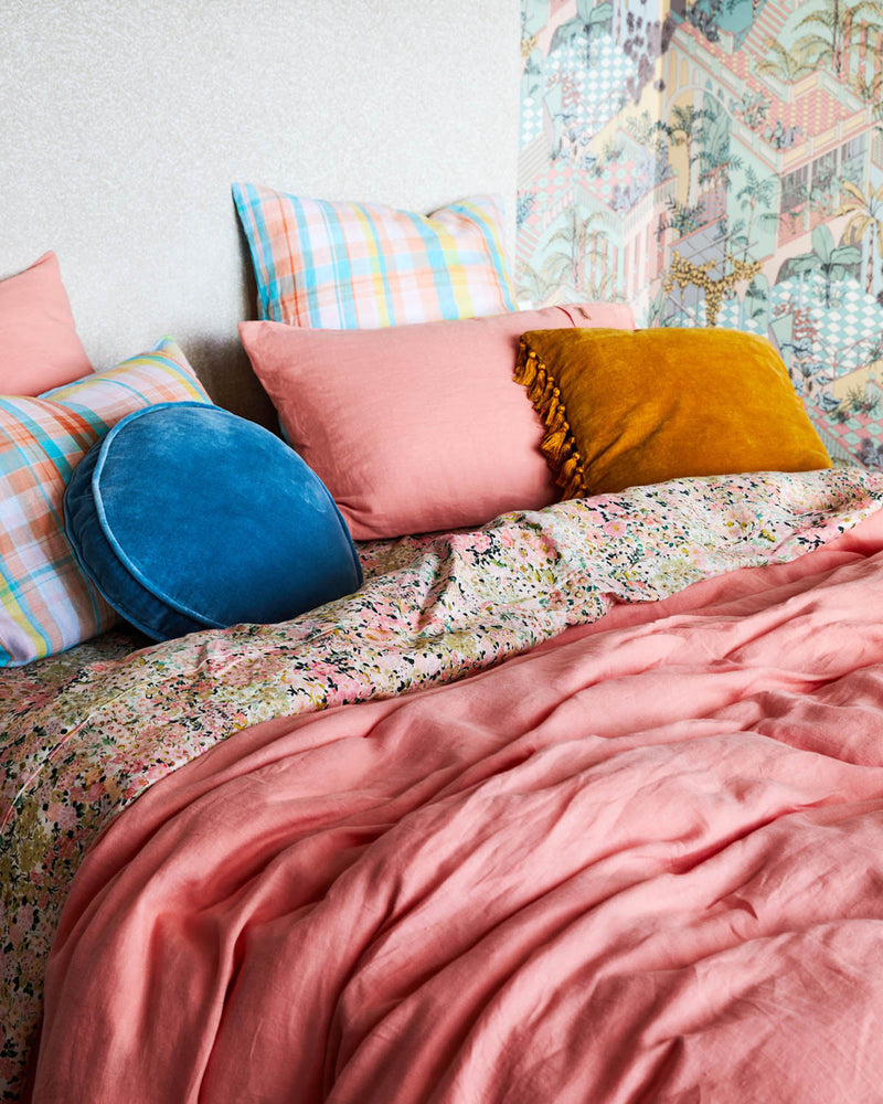 Pecan Velvet Tassel Cushion