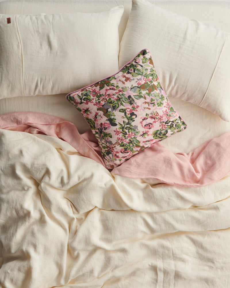 Cloud Dancer Linen Quilt Cover