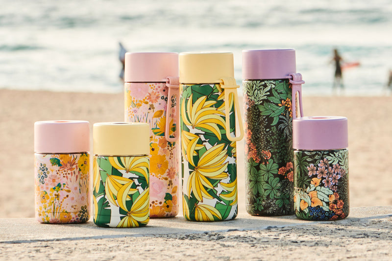 Kip&Co x frank green Bananarama Ceramic Reusable Cup with Push Button Lid - 10oz / 295ml